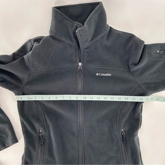 Columbia Zip Up Fleece Fast Trek II Jacket with Zip Pockets Black Medium - Picture 7 of 8